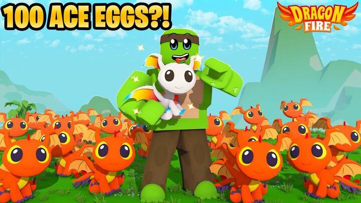 OPENING 100 ACE EGGS?! - Roblox DragonFire