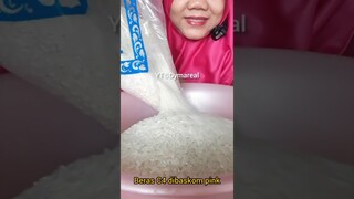 DYMA |ASMR RAW RICE EATING |Makan Beras | asmrrawriceeating| #asmrsounds  #asmr #shorts #mukbang