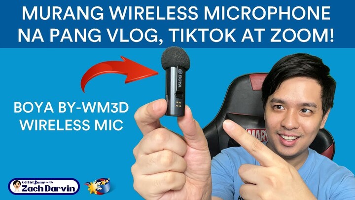 Murang WIRELESS MICROPHONE pang Vlog, Tiktok at Zoom! BOYA BY-WM3D Mic