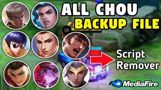 Chou Backup File For All Skin | Removed All Chou Script (ft. HeadIcons, ShareBG & Effects) | MLBB