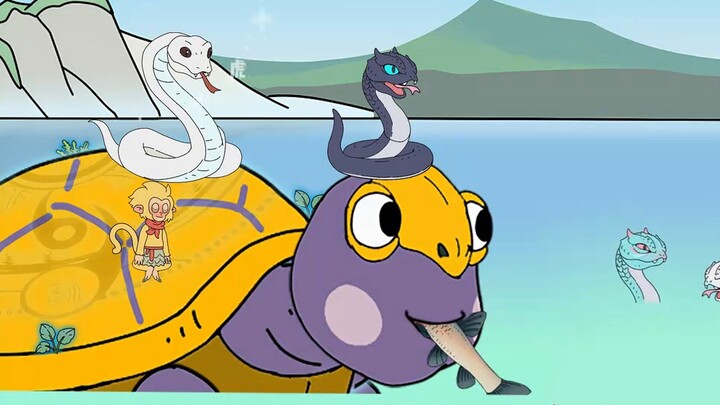 Episode 9 of "Little Tiger and Three Snakes", I traveled through time and space and became a snake. 