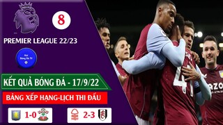 Kết quả Vòng 8 Ngoại hạng anh 22/23, lịch thi đấu bảng xếp hạng Premier league 22/23