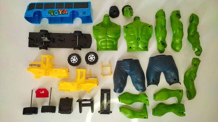 Assemble Toy Vehicles | FORKLIFT, BUS TAYO, TRUK, Beko, Super Hero HULK | Merakit Mainan Anak anak