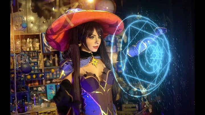 sexycoser.com-Genshin Impact Mona Cosplay