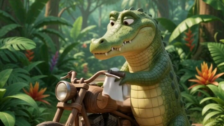 Momo steals Crocodails motorcycle