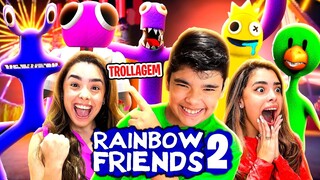 TROLLEI MINHAS IRMÃS COM O NOVO RAINBOW FRIENDS CAPÍTULO 2 (Roblox)