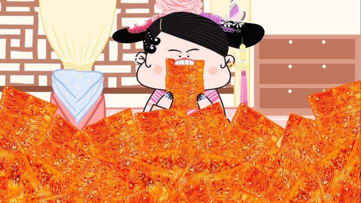 甄嬛传动画吃播｜夏冬春的沉浸式喷香大辣片～