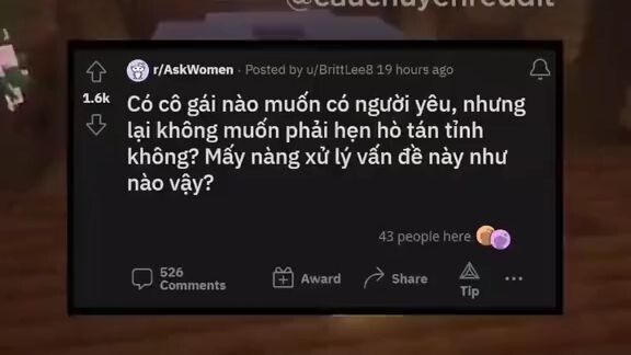 Ai muốn có người yêu nhưng lại không muốn tán ko #cauchuyenreddit