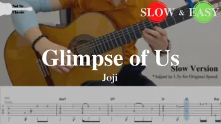 Glimpse of Us - Joji | Fingerstyle Guitar TAB (+ Slow & Easy)