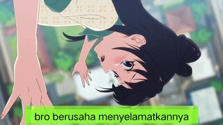 #KompetisiKreasiUnggahan4 , bro berusaha mengejar dan menyelamatkan cewek ini