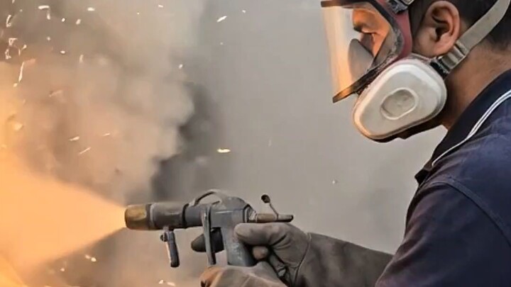 งานยิงทรายสนิม#งานสีรถยนต์