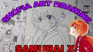 drawing anime samurai x, Kenshin himura