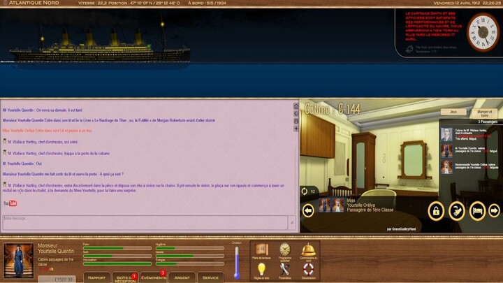 Titanic Voyage RPG 2026 ( Bonus #1 ) - Un Concert Priver de 1er Classe Sur Le RMS Titanic