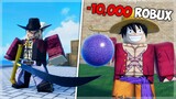 Spending $10,000 ROBUX In Different One Piece Roblox Games