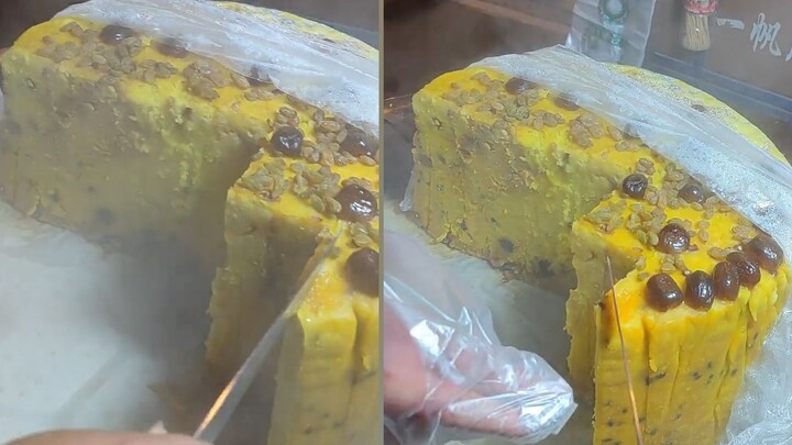 Seorang pria menemui sebuah warung potong kue di jalan, dan ia bertengkar secara ekstrim dengan pemi