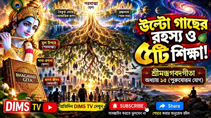 গীতার ১৫ অধ্যায় পুরুষোত্তম যোগ | Purushottama Yoga Bhagavad Gita Chapter 15 Bengali | DIMS TV