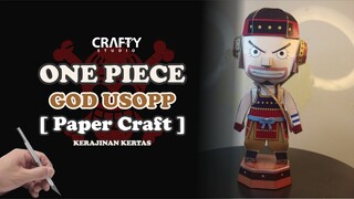 [ Paper Craft ] God Usopp ONE PIECE dibuat dengan kertas A4