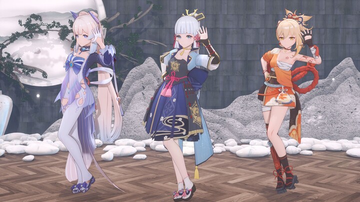 [4K / Genshin Impact MMD] Kamisato Ayaka Xiaogu Coral Palace Heart Sea / Membuatmu bahagia