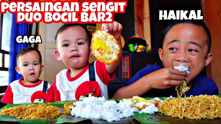 BOCIL 2TAHUN BELAJAR MUKBANG‼️PERSAINGAN ANTARA DUO BOCIL. HAIKAL VS GAGA