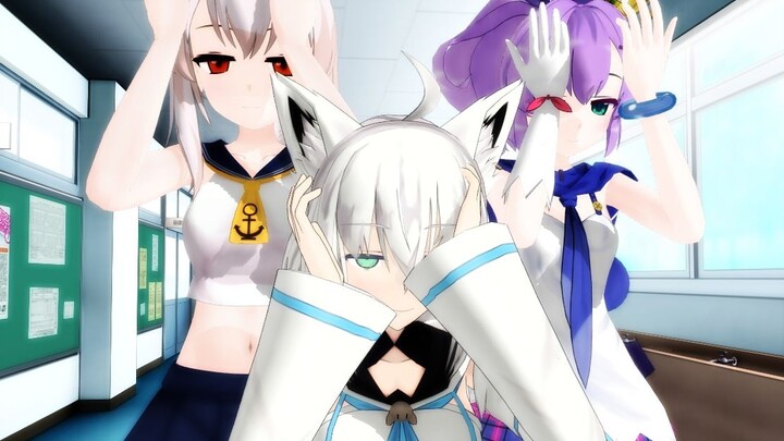 Seekor rubah kecil muncul di penggusuran kami [Shirakami Fubuki]