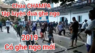 ĐUA GHE NGO 2019 - Chùa CHAMPA Châu Thành, Sóc Trăng - tập luyện bơi ghe ngo rất hăng say