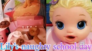 Lily's naughty school day. Baby Alive Lily. Baby Alive School. Poop mess in bathroom. Naughty Lily