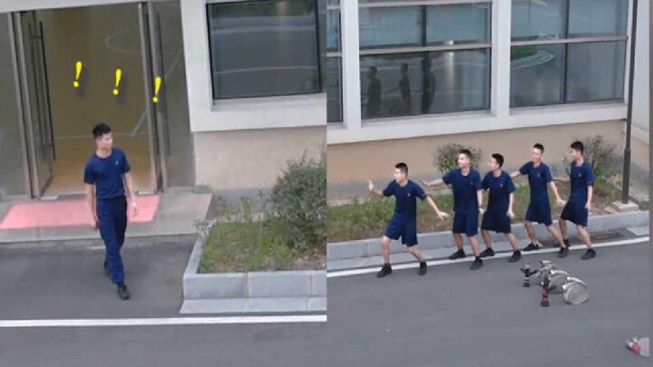 Petugas pemadam kebakaran menari dengan lincah dan ceria saat istirahat, lalu buru-buru melakukan pu