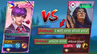 I MET PRO TRASHTALKER ALDOUS IN RANK GAME!! HE ONE SHOT MY GUSION?!!😭