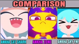 Ankha Zone Vs. Ankha Cat Shark Vs. Sky FNF (comparison)