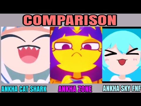 Ankha Zone Vs. Ankha Cat Shark Vs. Sky FNF (comparison)