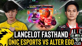 ONIC ESPORTS vs ALTER EGO IN RANK GAME | Lancelot FastHand Combo