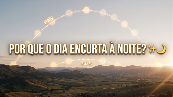 🕐🌍 POR QUE O DIA ENCURTA À NOITE? ✨🌙#Ciência #Curiosidades #Astronomia #Terra #Estações #Sol