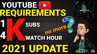 YOUTUBE REQUIREMENTS FOR 2021 | MONETIZATION
