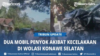 Kecelakaan Mobil Terios Vs Granmax di Desa Leleka Wolasi Konawe Selatan Sultra, Kendaraan Penyok