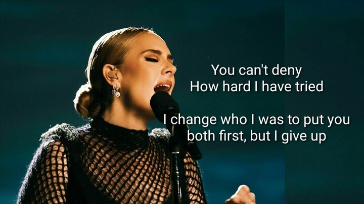 EASY ON ME - Adele  (Lirik lagu)