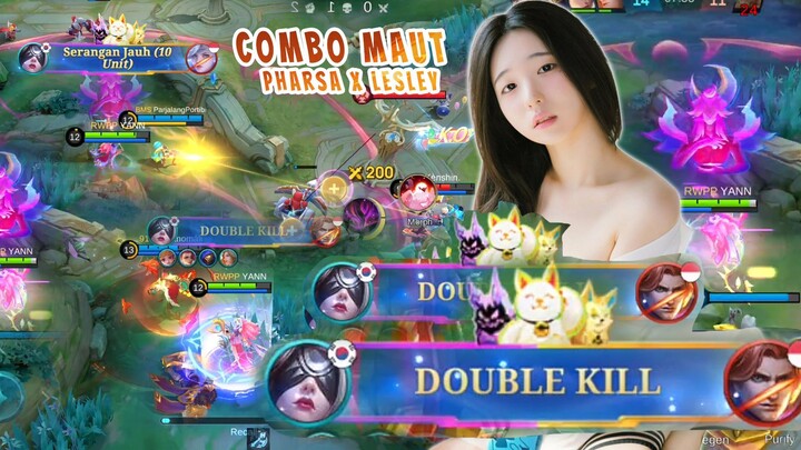 ONE SHOT DOUBLE KILL !!! PHARSA X LESLEY GAMEPLAY