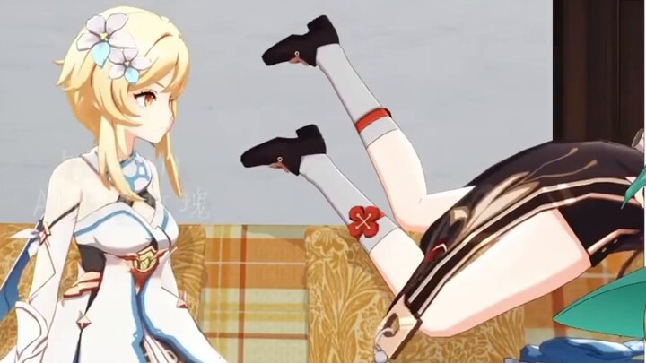 Show "Ying and Paimon" to Japanese little witches