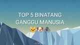 Top 5 Binatang Ganggu Manusia...️