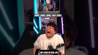 OUH SEKARANG JADI TUAN CRAB MAS WKWK #clips #deankt #shorts #reaction #deanktnocounter