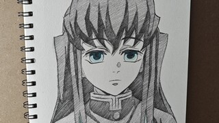时透无一郎 手绘图集过程