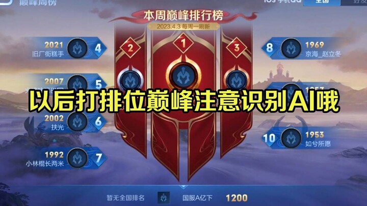 ต่อไปเวลาเล่นจัดอันดับในโหมดพีค อย่าลืมสังเกตให้ดีว่าเป็น AI หรือเปล่านะ!