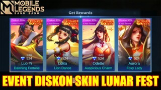 EVENT DISKON SKIN LUNAR FEST MOBILE LEGENDS - SKIN LIMITED DIREVAMP & DIRESALE LAGI! - MLBB UPDATES