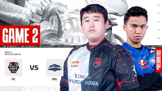 ALTER EGO ESPORTS vs REBELLION ESPORTS | Regular Season Week 5 Day 3 | Game 2 | #MPLIDS13