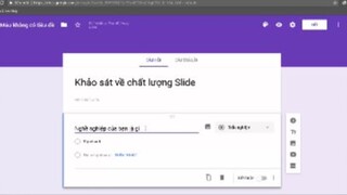 Cách tạo biểu mẫu khảo sát