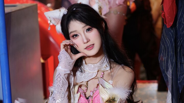 [4K 60 FPS] Shenzhen Happy Valley Moonlight Girl Group Finale Night in Light Rain