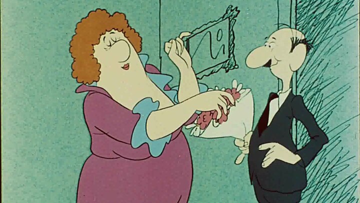 Hungarian humorous satirical animation from 1977: Visiting Gustav's home