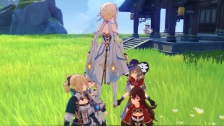 [ Genshin Impact ] Four people carry the father