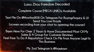 Luisa Zhou Freedom Decoded Course download
