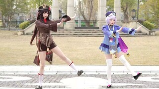 [เหมียว เหมียว] จับฉีฉีแล้วทำกายกรรมโคมะจังในจัตุรัส