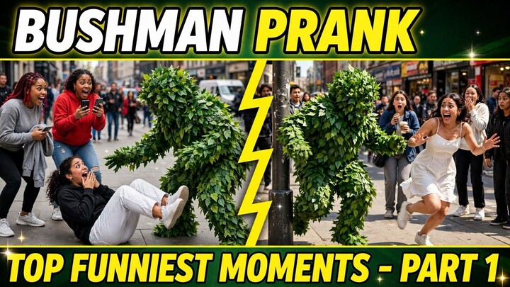 Insane Bush Man Prank on Strangers! 🔥 (Part 1) | Funny Reactions